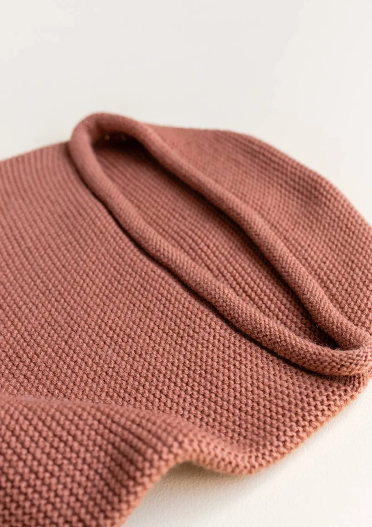 Merino Strick-Pucksack 'Cocoon' Brick