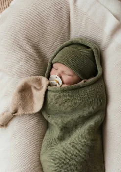 Merino Strick-Schnullertuch 'Titi Comforter' sand