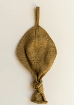 Merino Strick-Schnullertuch 'Titi Comforter' mustard