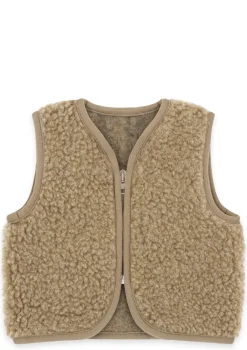 Merino Teddy Weste Essential Taupe