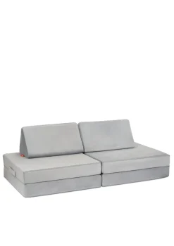Mini Spielsofa Velours Mond Grau