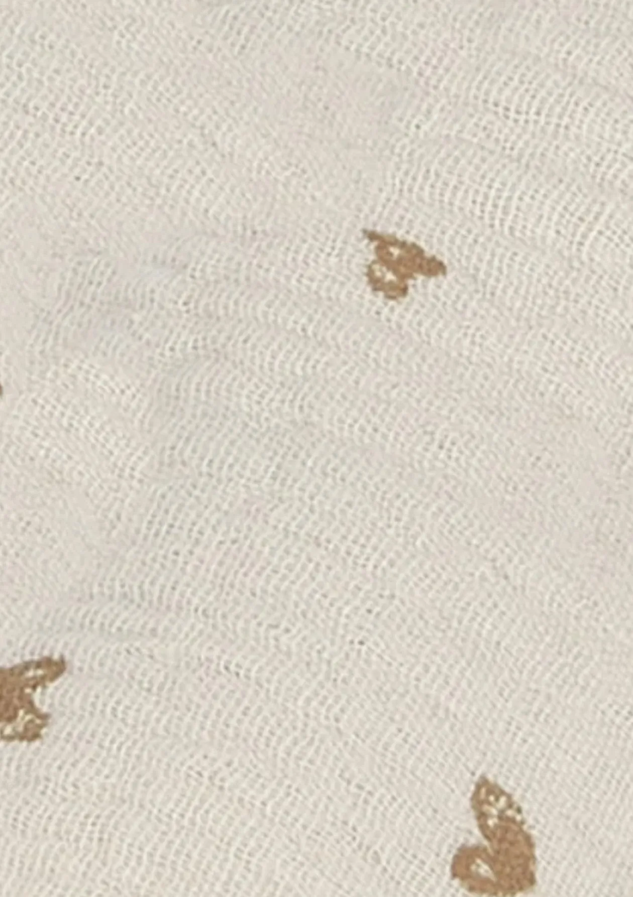 Mulltuch 'Heart' Cream sand 60 x 60 cm