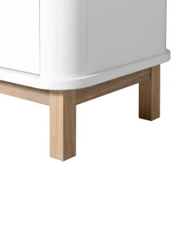 Multi-Schrank 'Wood' 3-türig weiss / Eiche