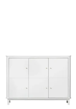 Multi-Schrank 'Wood' 3-türig weiss