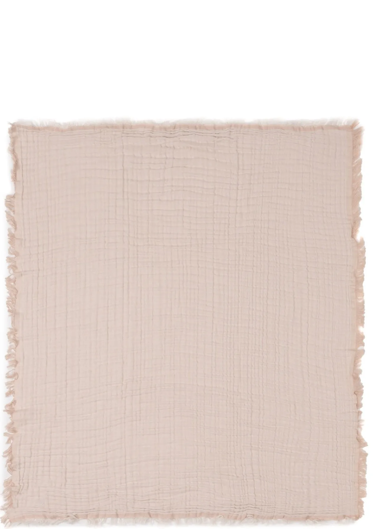 Musselin Decke 'Fringe' Moonstone 120 x 120 cm