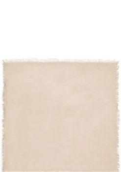 Musselin Decke 'Fringe Stripe' Biscuit 120 x 120 cm