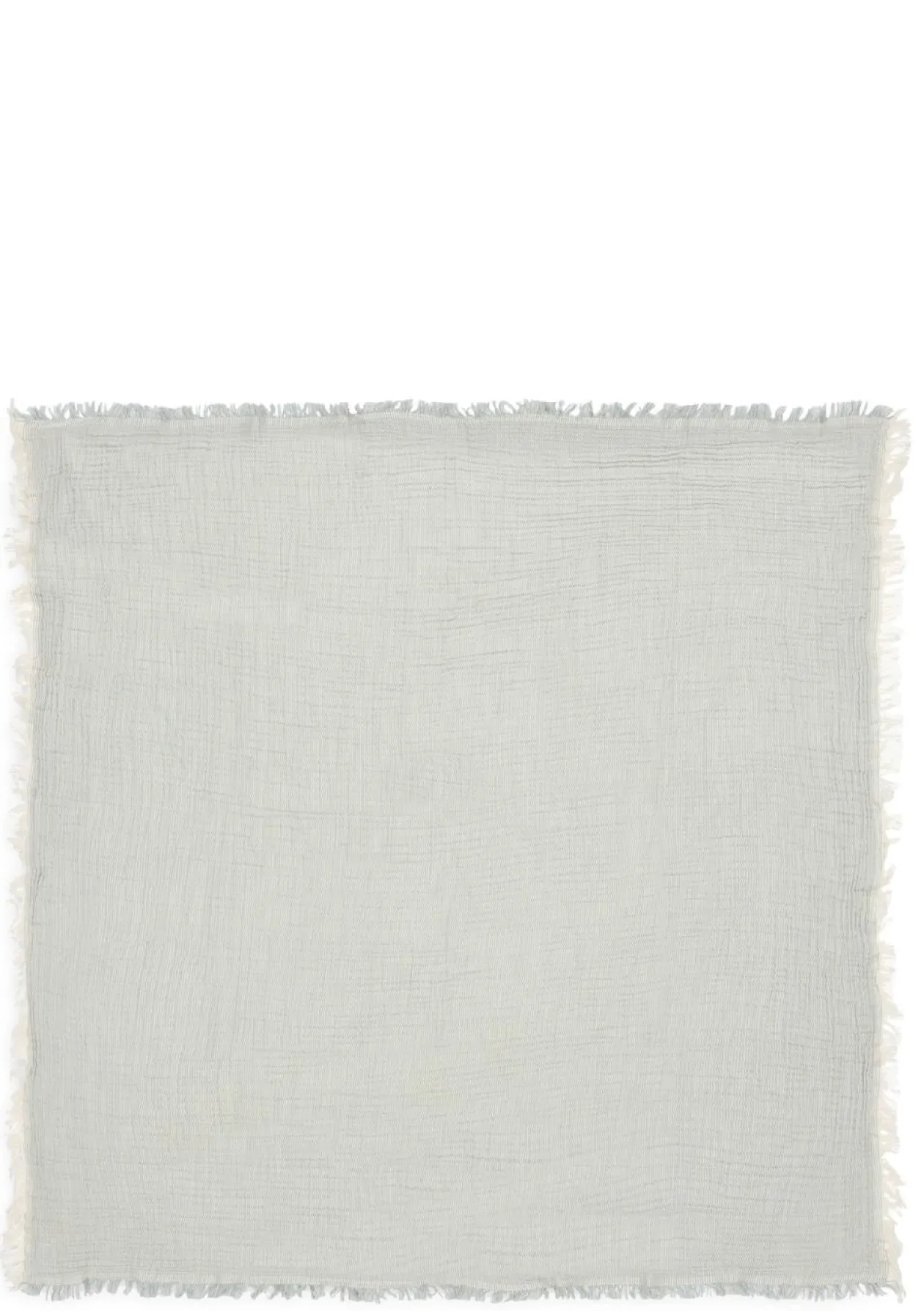 Musselin Decke 'Fringe Stripe' Sea Green 120 x 120 cm