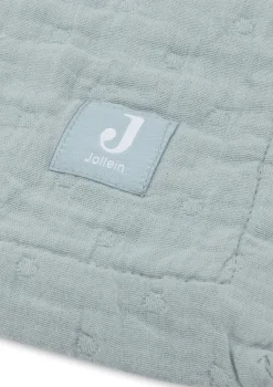 Musselin Decke Wiege 'Jacquard' Sea Green 100 x 75 cm