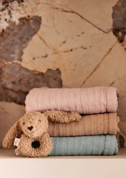 Musselin Decke Wiege 'Jacquard' Wild Rose 100 x 75 cm