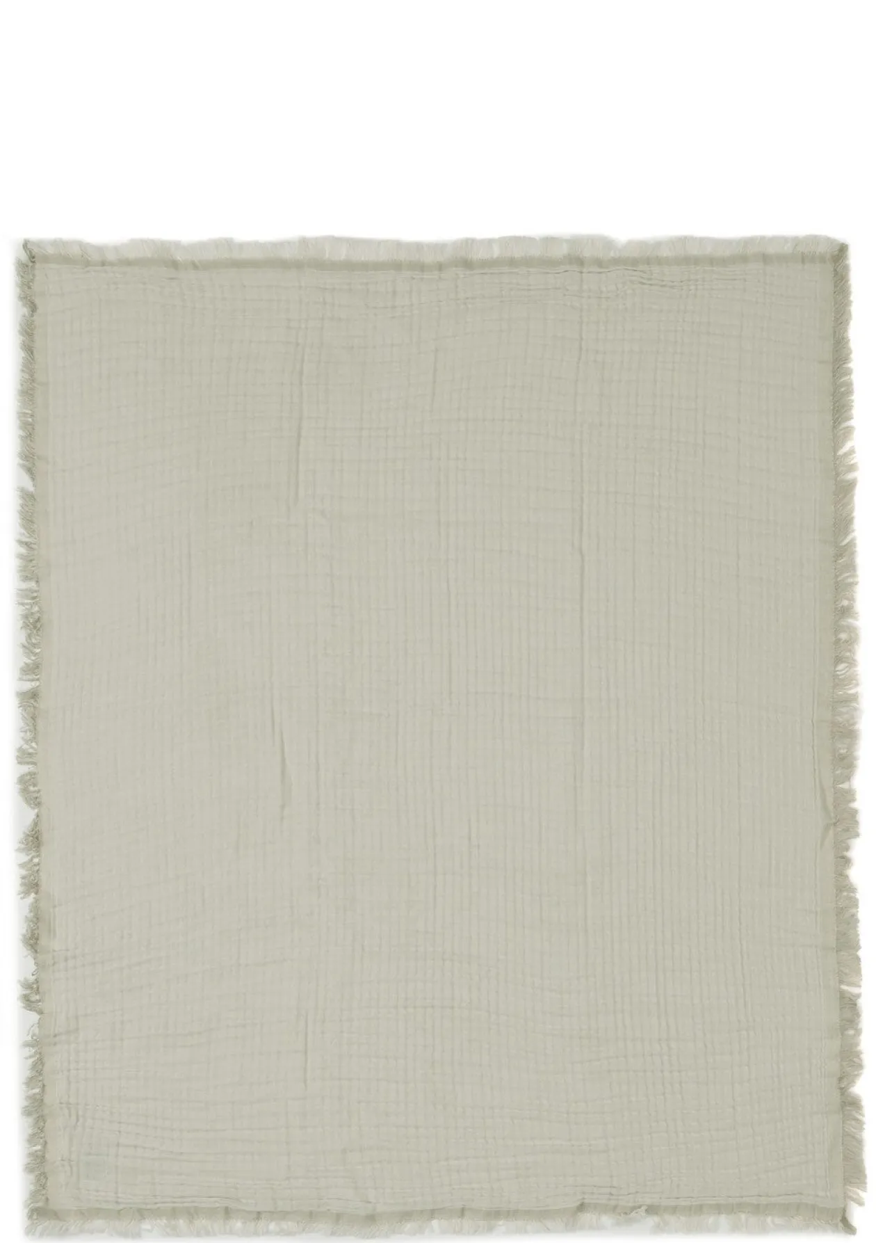 Musselin Decke Wiege 'Fringe' Olive Green 100 x 75 cm