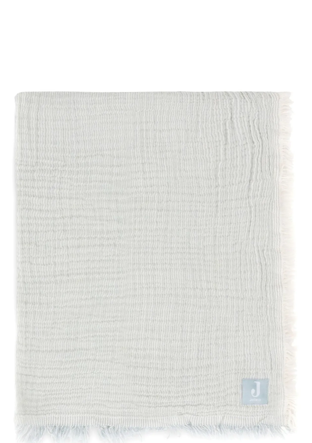 Musselin Decke Wiege 'Fringe Stripe' Sea Green 100 x 75 cm