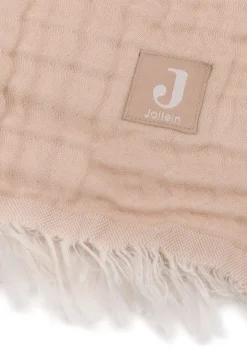 Musselin Decke Wiege 'Fringe' Moonstone 100 x 75 cm