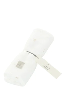 Musselin Mulltuch 'Bird' Off-White 135 x 100 cm