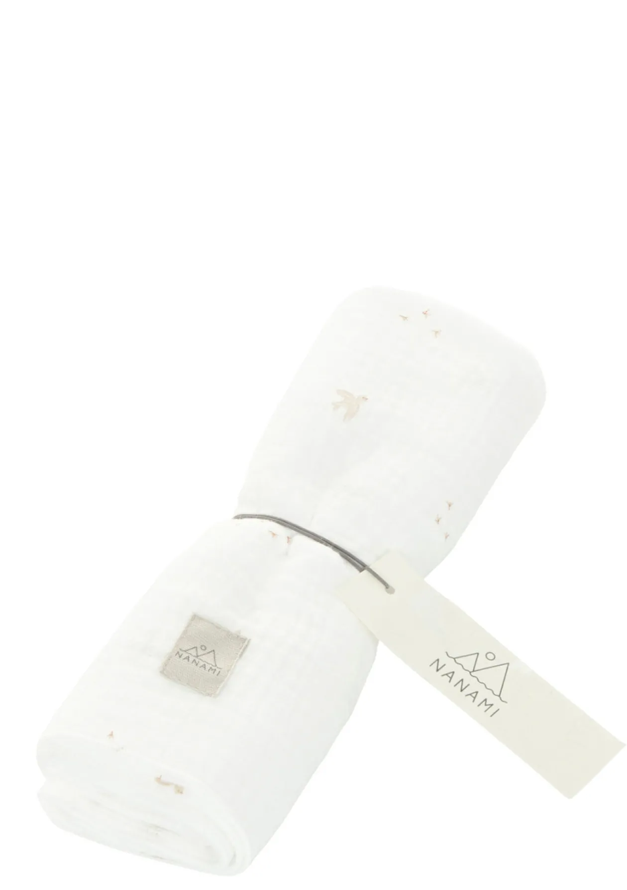 Musselin Mulltuch 'Bird' Off-White 135 x 100 cm