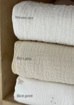 Musselin Mulltuch 'Bird' Off-White 135 x 100 cm