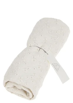 Musselin Mulltuch mit Stickereien 135 x 100 cm