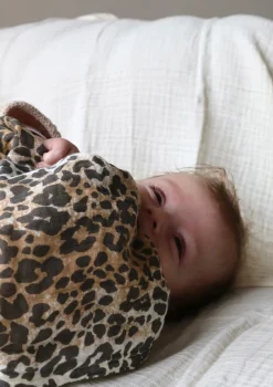 Musselin Mulltuch 'Swaddle Print Large' Leopard 120 x 120 cm