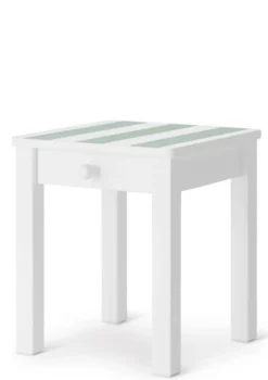 Nachttisch weiß handbemalt