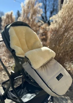 Premium Lammfell-Fußsack Limited Edition dune-beige