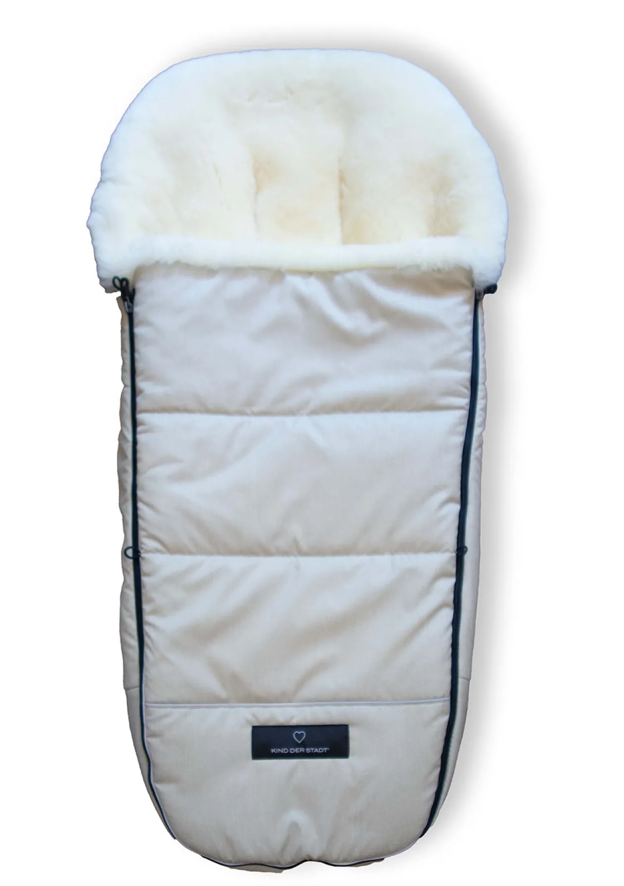 Premium Lammfell-Fußsack Limited Edition dune-beige