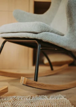 Schaukelstuhl Erwachsene 'De Luxe' Sand Grey