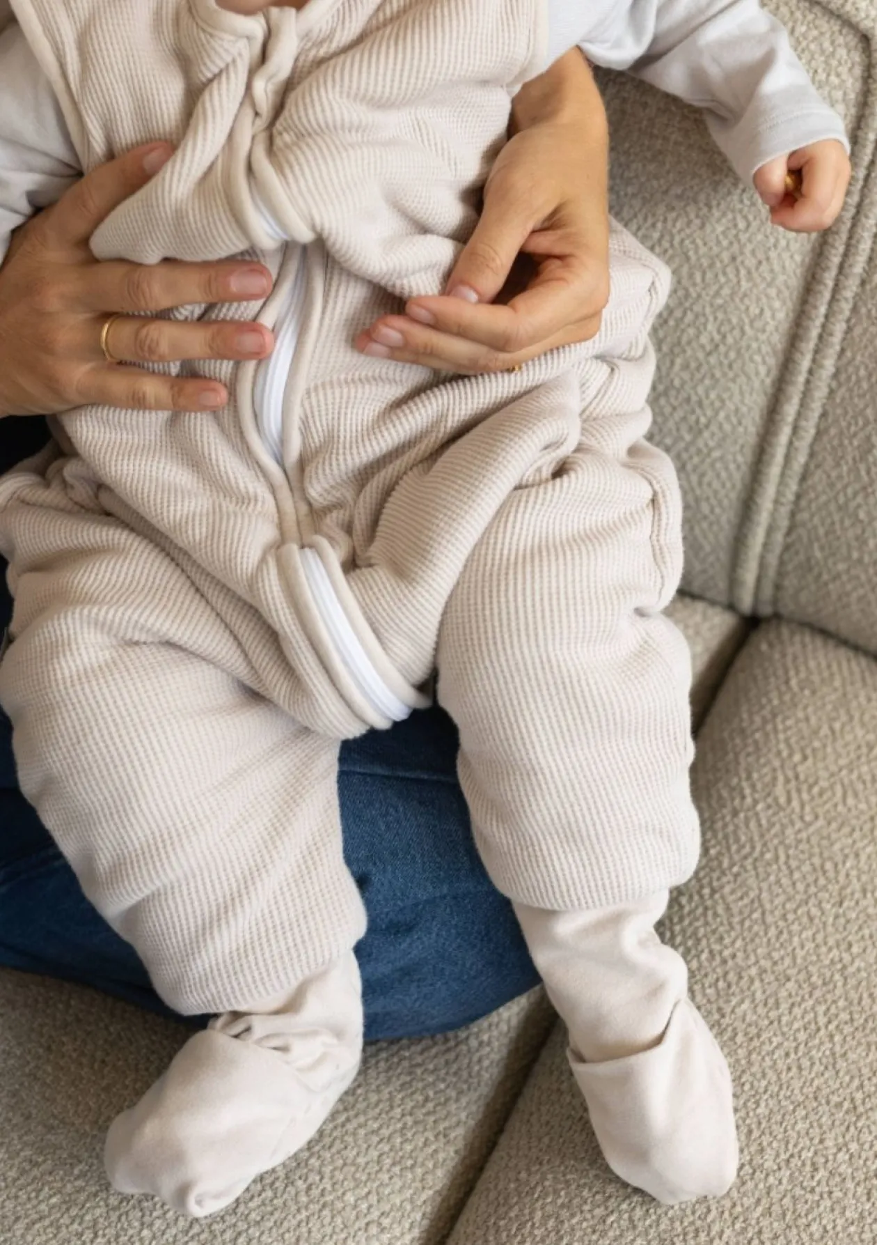 Schlafsack mit Umschlag-Fuß TOG 2,5 Essential Beige