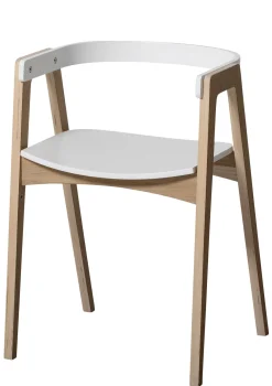 Schreibtisch 66 cm & Armlehnstuhl 'Wood' Weiß/Eiche