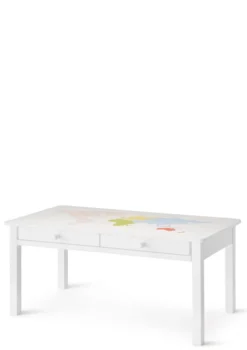 Schreibtisch niedrig weiß handbemalt