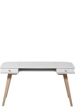 Schreibtisch 'Wood' 72,6 cm Weiß/Eiche