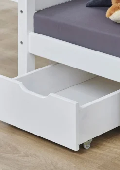 Schublade auf Rädern weiß