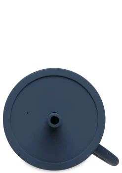 Silikon Becher mit Trinkhalm Jeans Blue