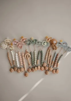 Silikon Schnullerkette 'Hera' Faux Wood