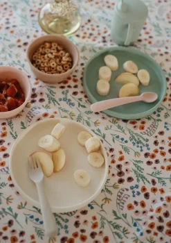 Silikon Teller mit Saugnapf Cambridge Blue