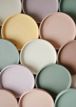 Silikon Teller mit Saugnapf Cambridge Blue