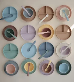 Silikon Teller mit Saugnapf Blush