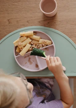 Silikon Teller mit Saugnapf Soft Lilac