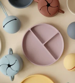 Silikon Teller mit Saugnapf Soft Lilac