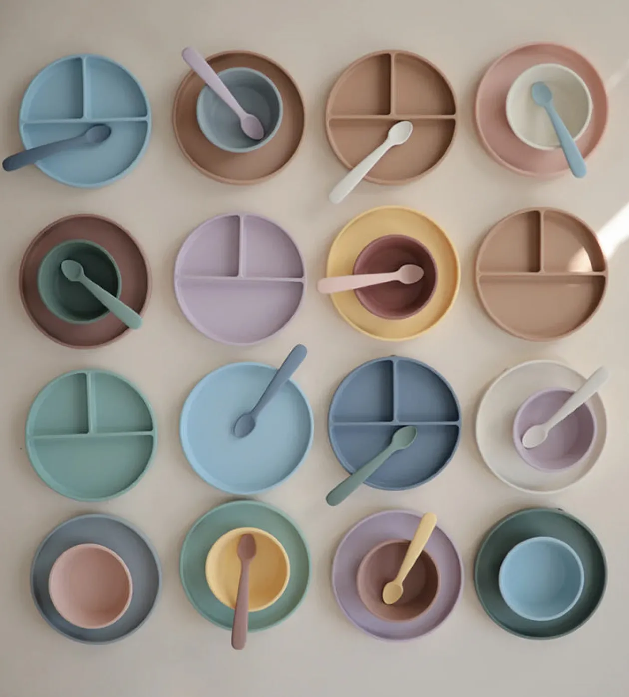 Silikon Teller mit Saugnapf Cloudy Mauve