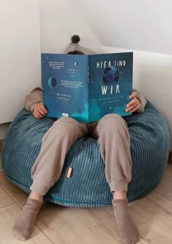 Sitzsack Cord Lagune Blau