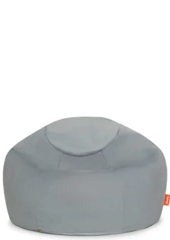 Sitzsack Velours Mond Grau