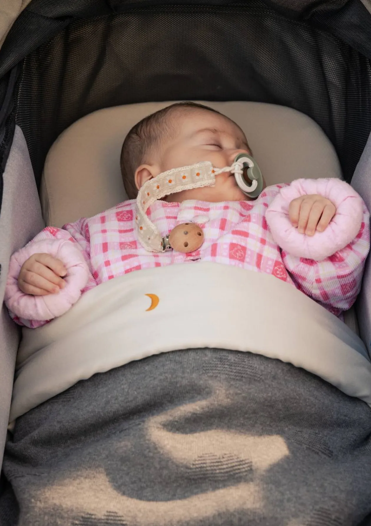 Spannbettlaken für Kinderwagenmatratze Milky Beige