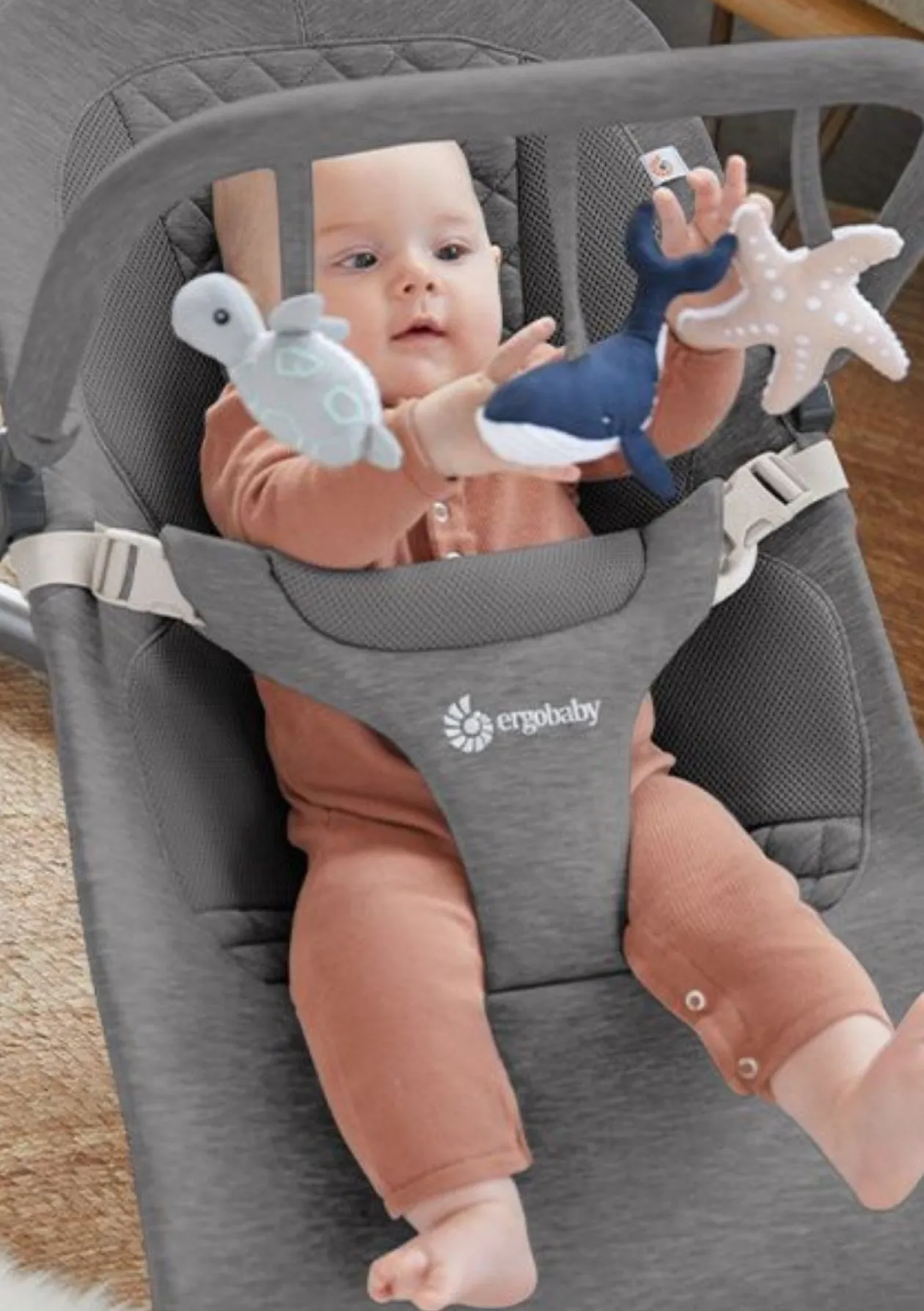 Spielbogen für Babywippe 'Evolve' Ocean Wonders Charcoal Grey