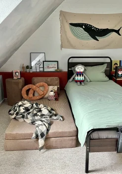 Spielsofa Cord Karamell Beige