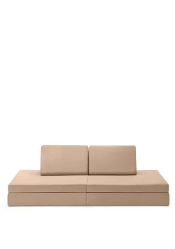 Spielsofa Velours Erdnuss Beige