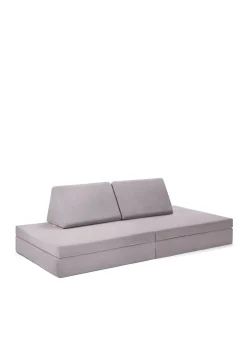Spielsofa Velours Mond Grau