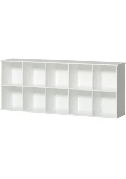 Standregal 'Wood' horizontal 5 x 2 / weiß mit Sockel