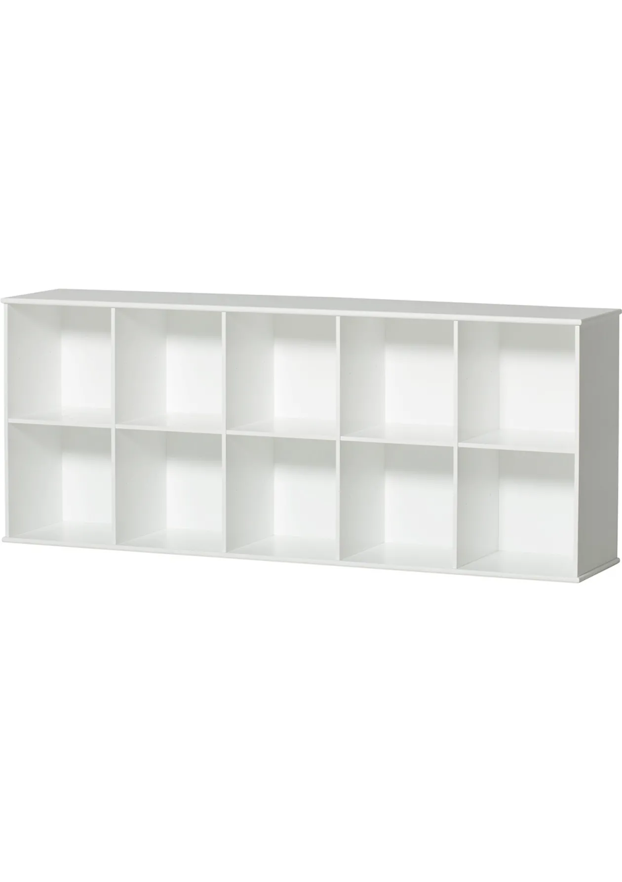 Standregal 'Wood' horizontal 5 x 2 / weiß mit Sockel