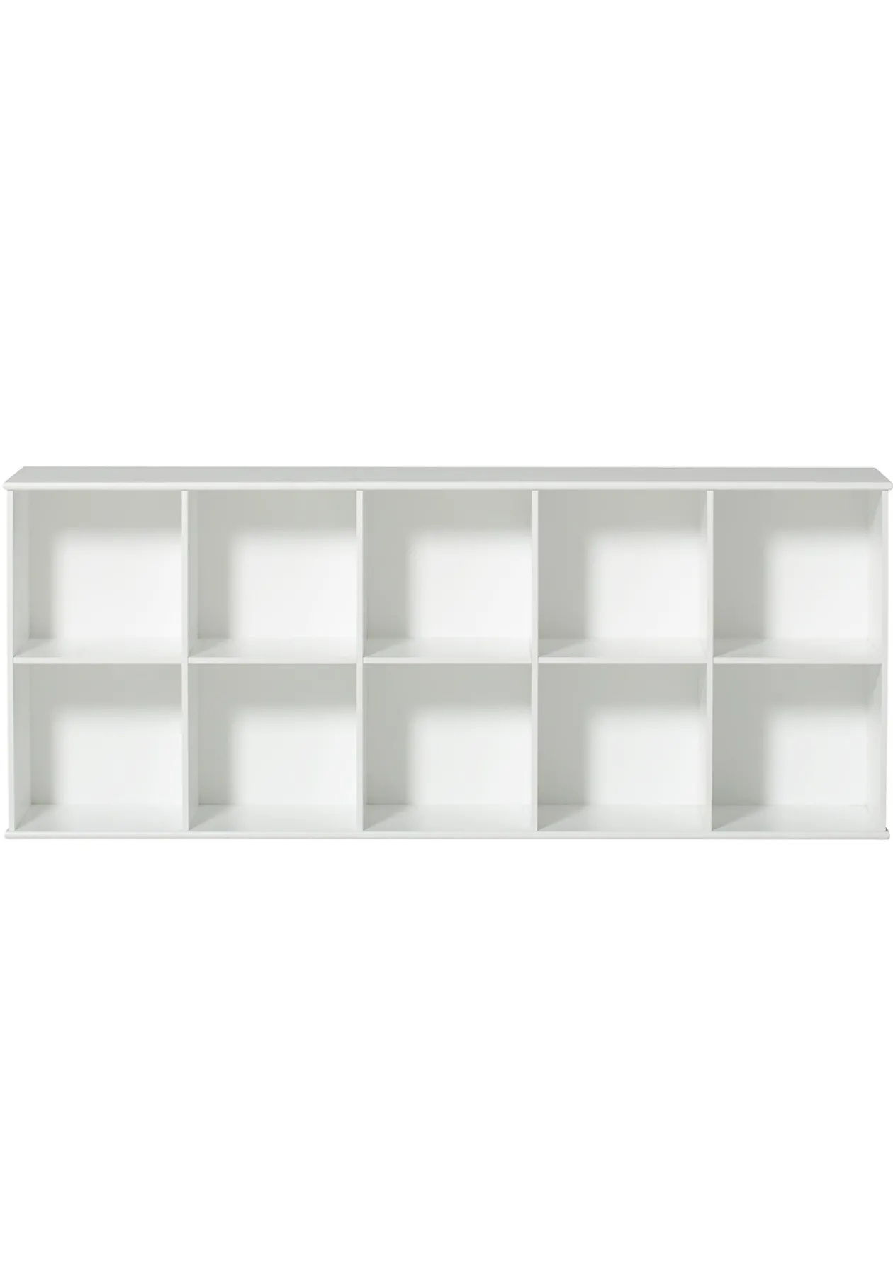 Standregal 'Wood' horizontal 5 x 2 / weiß mit Sockel