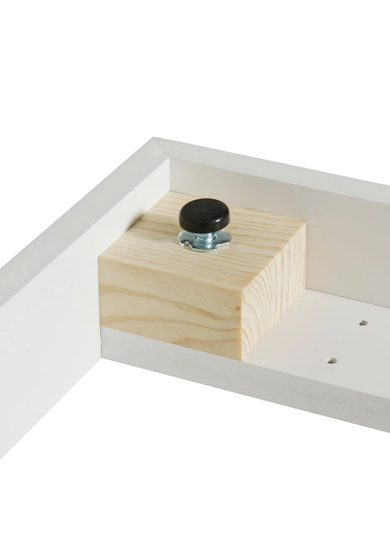 Standregal 'Wood' horizontal 3x1 mit Sockel weiß