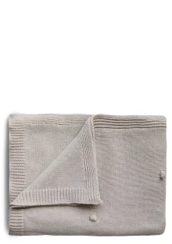Strick-Babydecke 'Dots Off-White Melange'